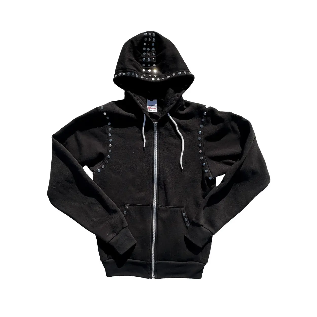 2025 Men's and Women's New Winter Street Fashion Personalized Decorative Zipper Hoodie European and American Export Lulu Sweatshirt