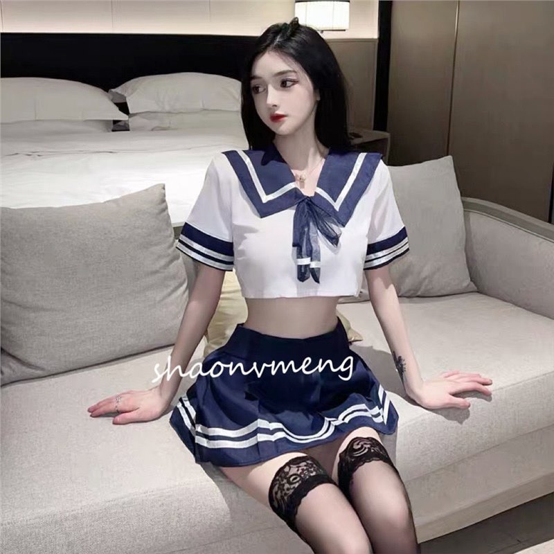 First Love Fun Intimates Sexy Uniform Maid Temptation Sailor Miniskirt Intimates jk Student Suit Nightgown for Women