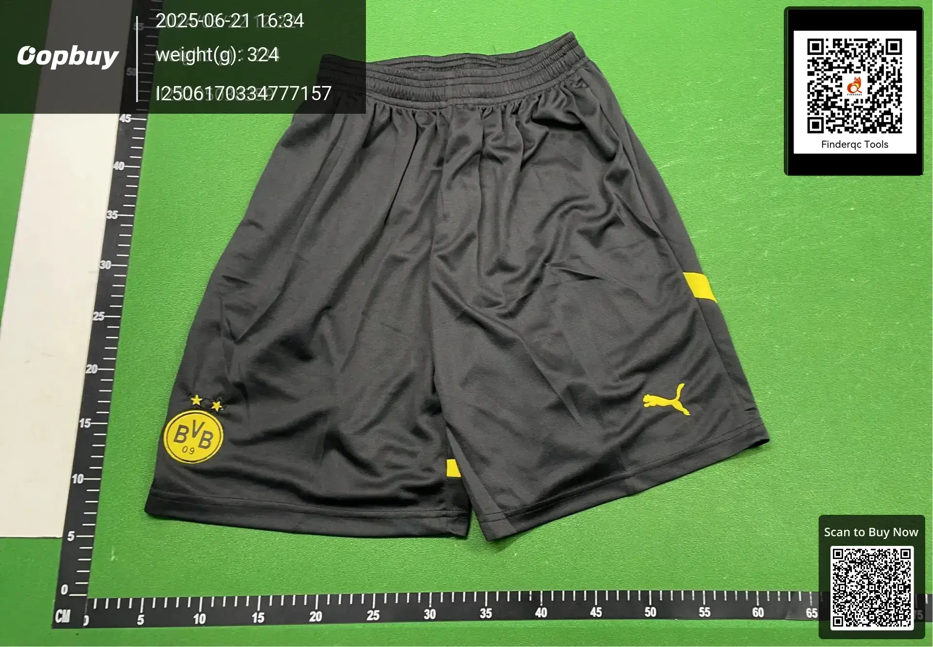Puma Borussia Dortmund BVB Black Yellow Football Shorts