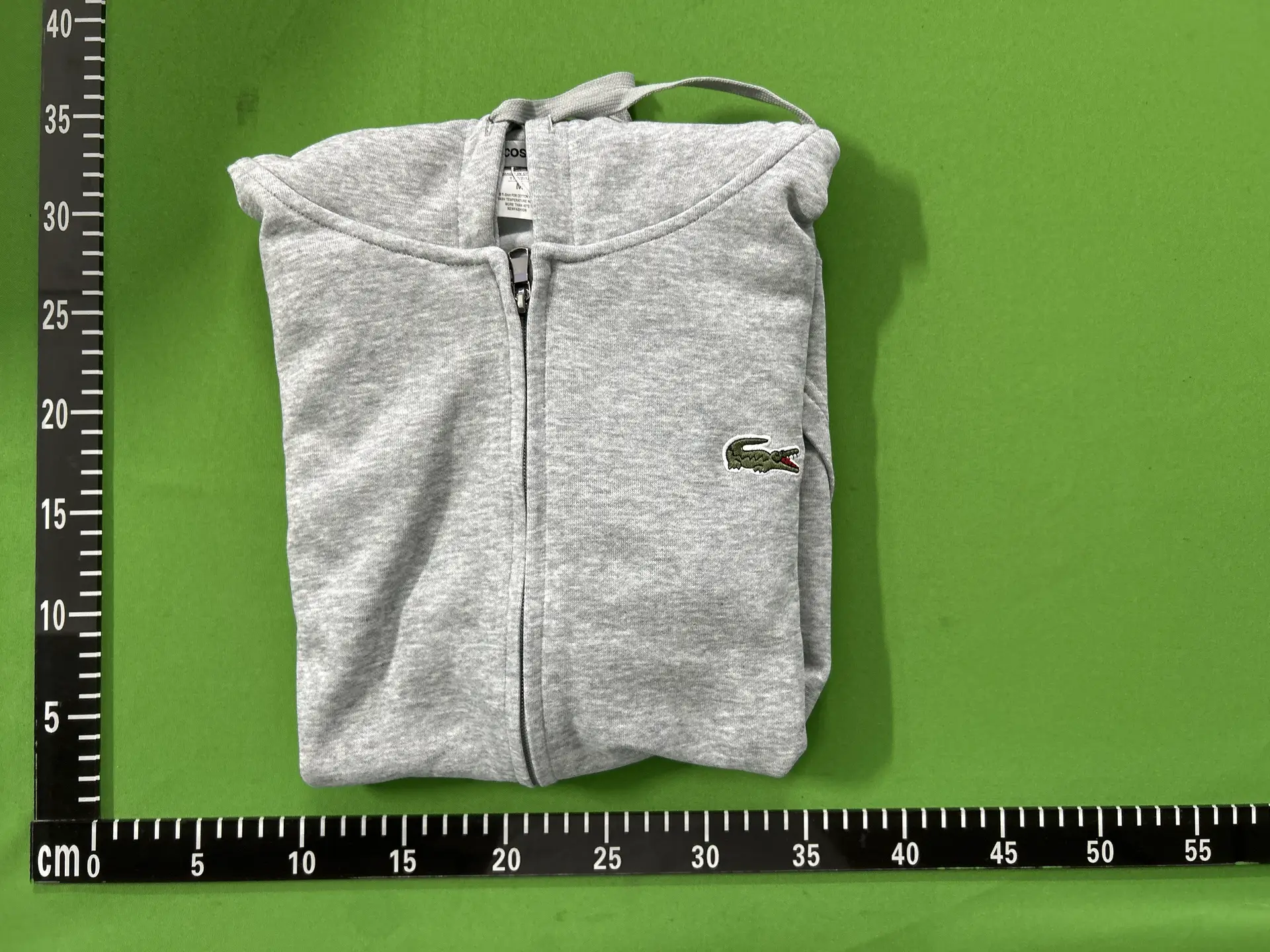 Lacoste Full Zip Hoodie Grey