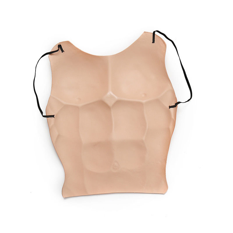 Fake Pecs Belly Halloween Masquerade Dress Up Props EVA Muscle Block Costume Simulation Turtle Shell Toy
