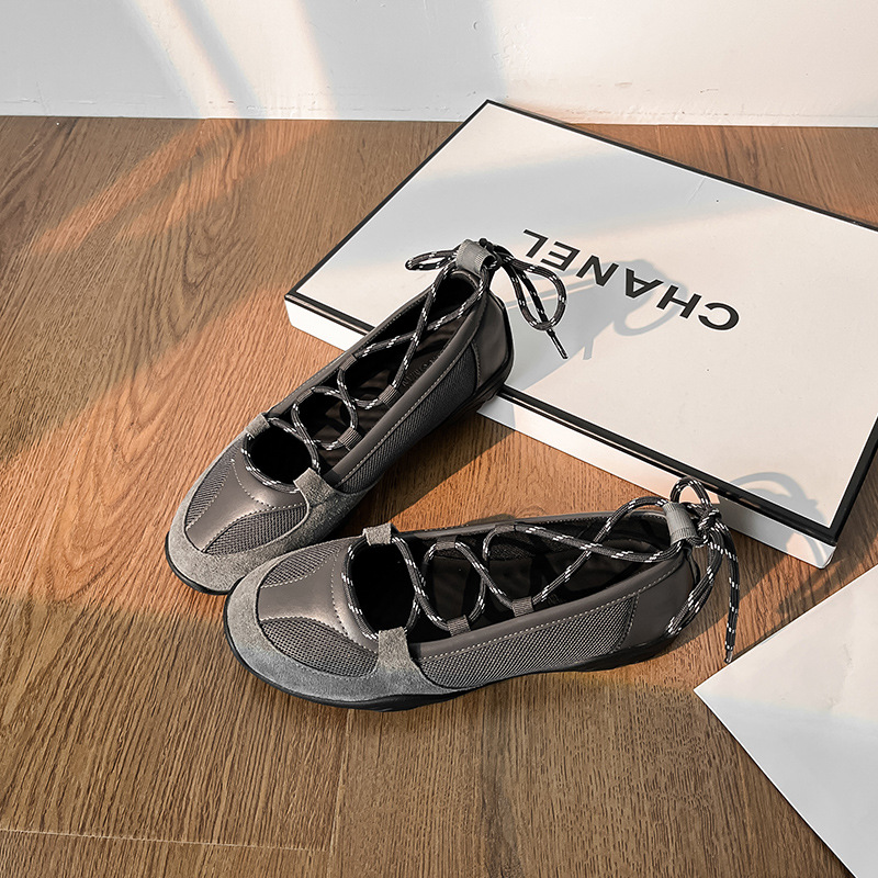 Cowhide Version~Soft-Soled Korean-Style Ballet Shoes 2026 New Niche Design Flat-Soled Casual Style Mary Jane Women's Shoes