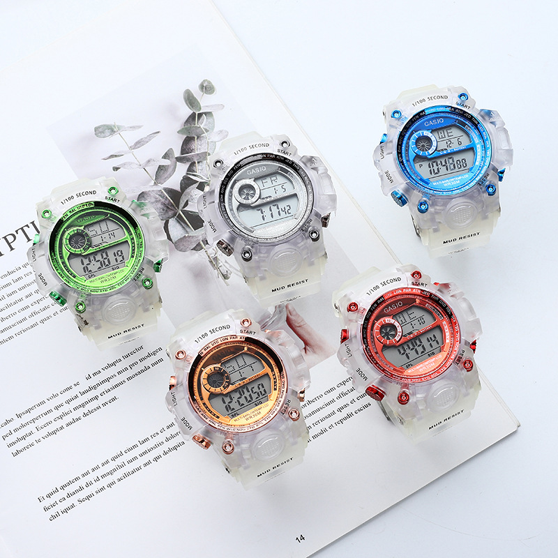 ins Internet Celebrity Unicorn Electronic Watch Jelly Transparent Belt Fresh Sports Watch Foreign Trade Cross-border Supply Gift