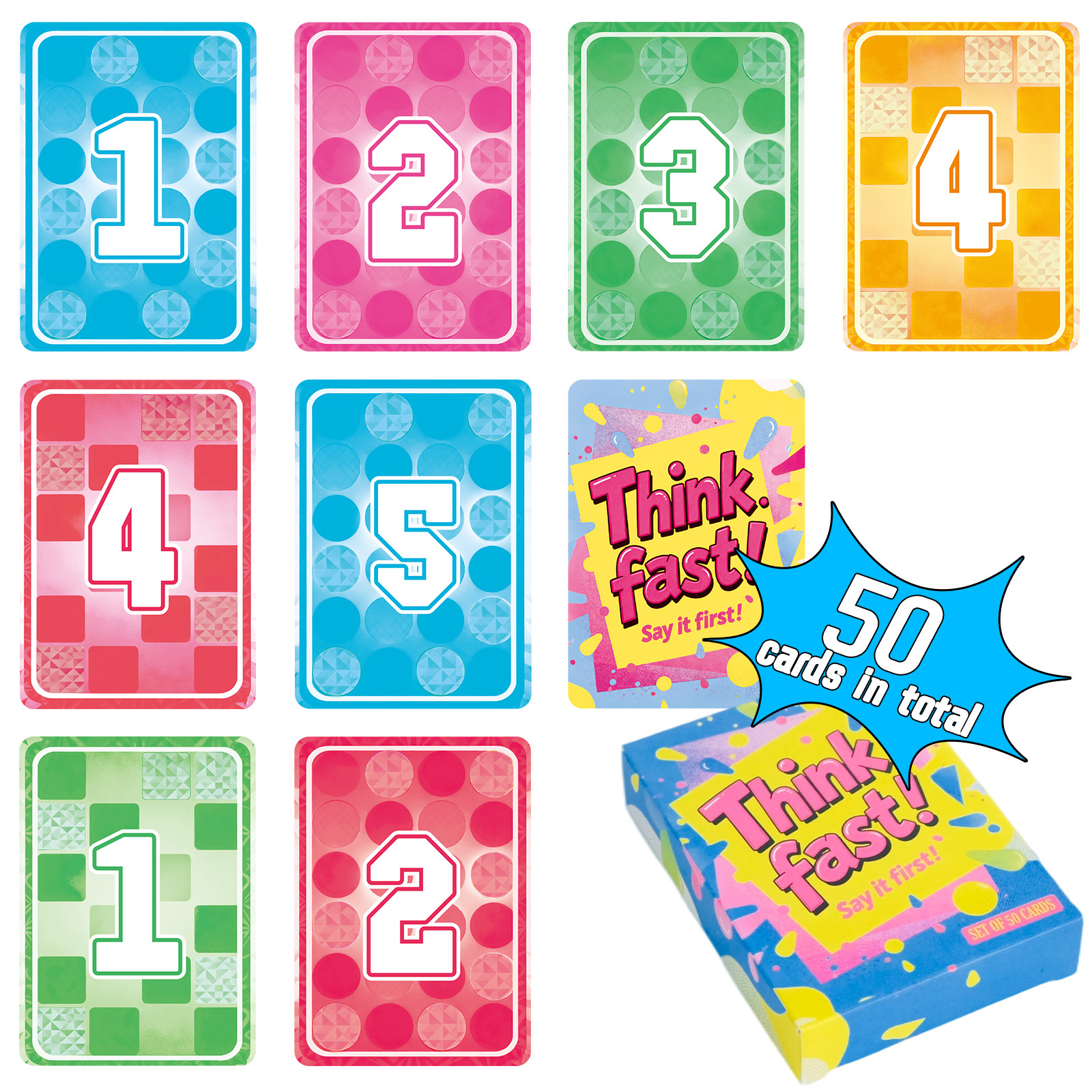 Cross-Border New Product: 50 Cards for a Cup of Drinks Board Game, Quick Thinking Number Intelligence Game, Party Cards