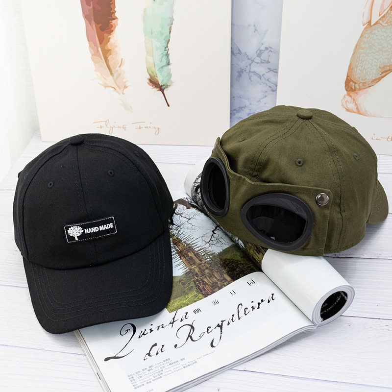 Pilots wear glasses duck tongue hat men and women Korean style all-match students Street ins hip-hop Net celebrity baseball cap tide