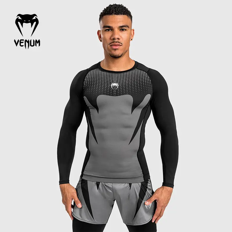 Venum Venom Attack Men Long sleeves Bodysuit Sports Long sleeves Boxing Fitness Training Running Tops