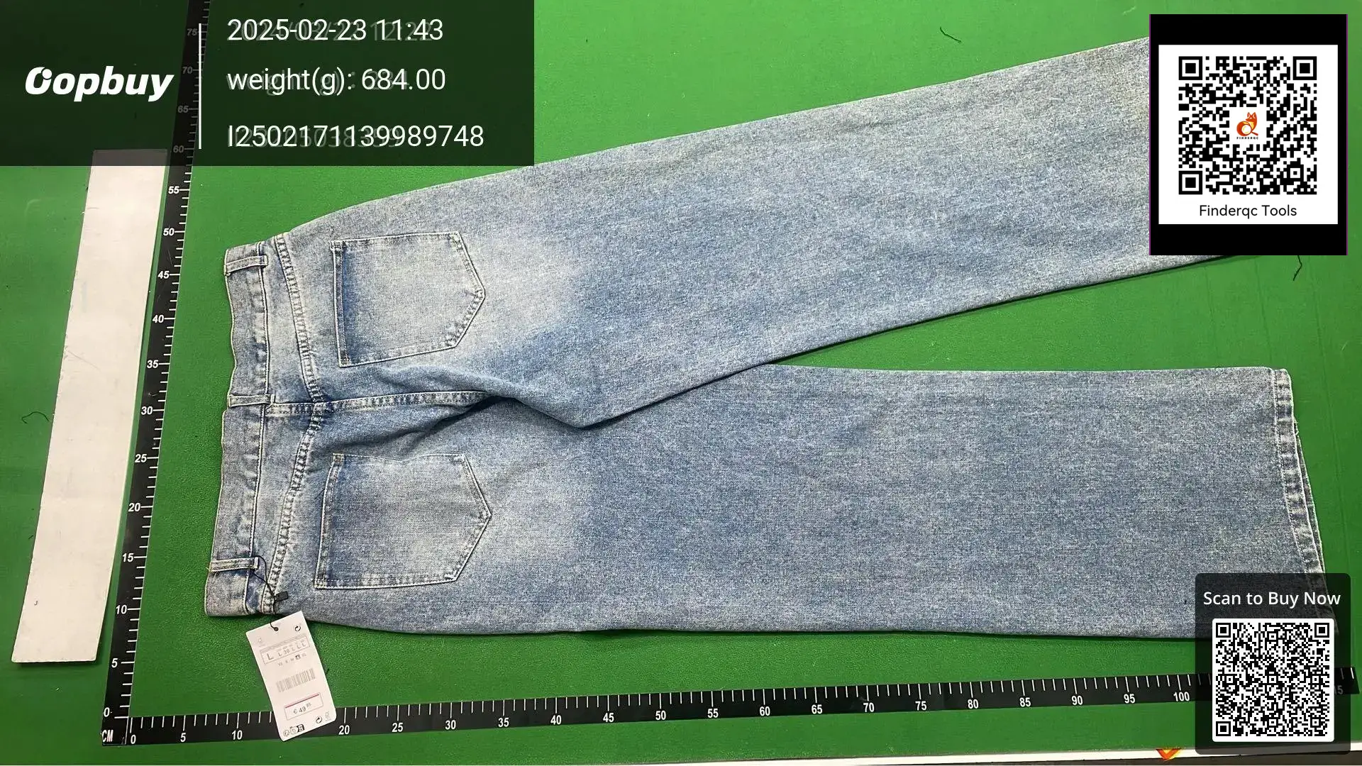 Cabinet 319! Women's Clothing French Retro Boyfriend Style Casual Versatile Wide Leg Mid-Waist Long Denim 6688034