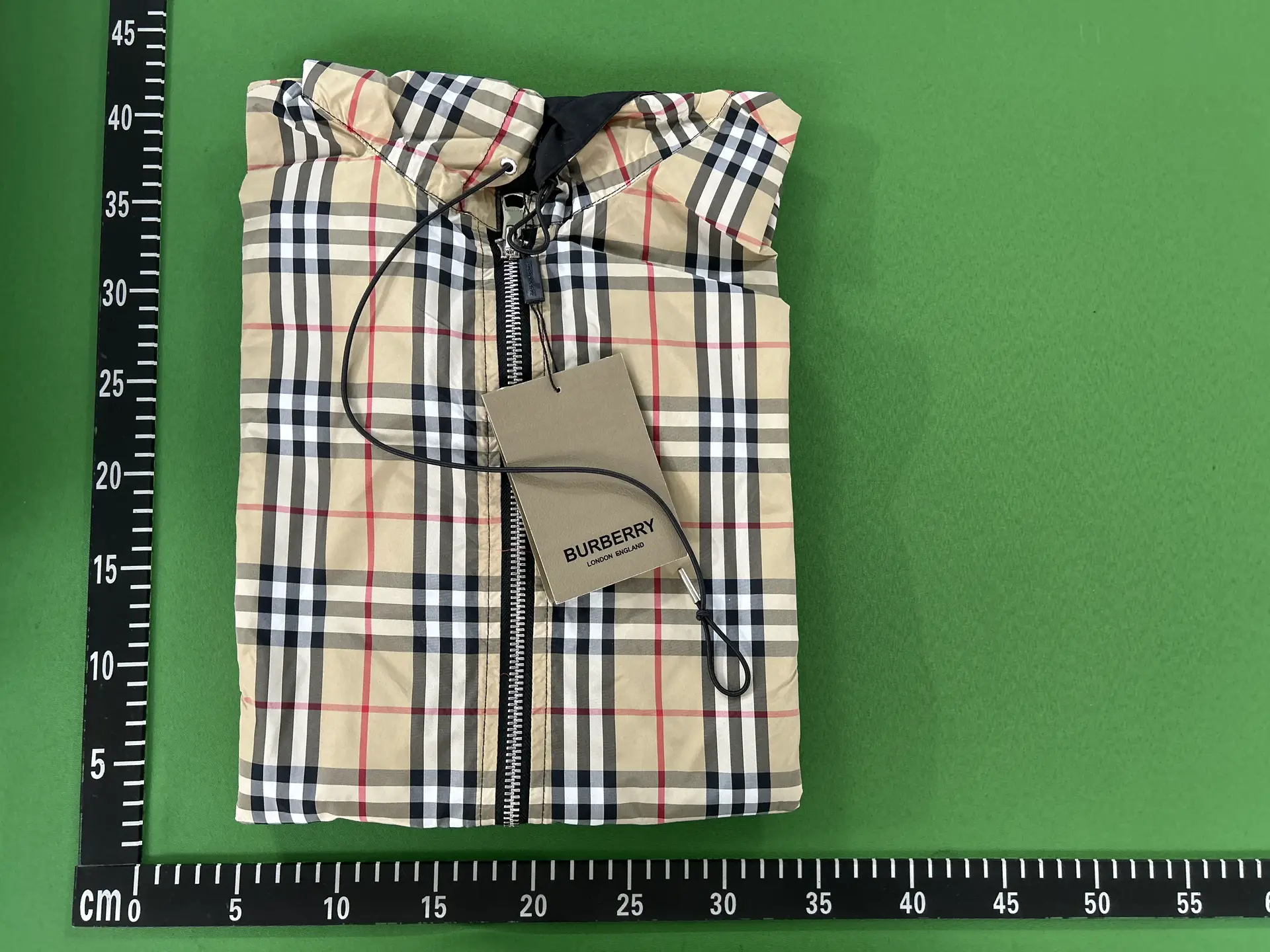 Burberry London England Check Print Hooded Jacket