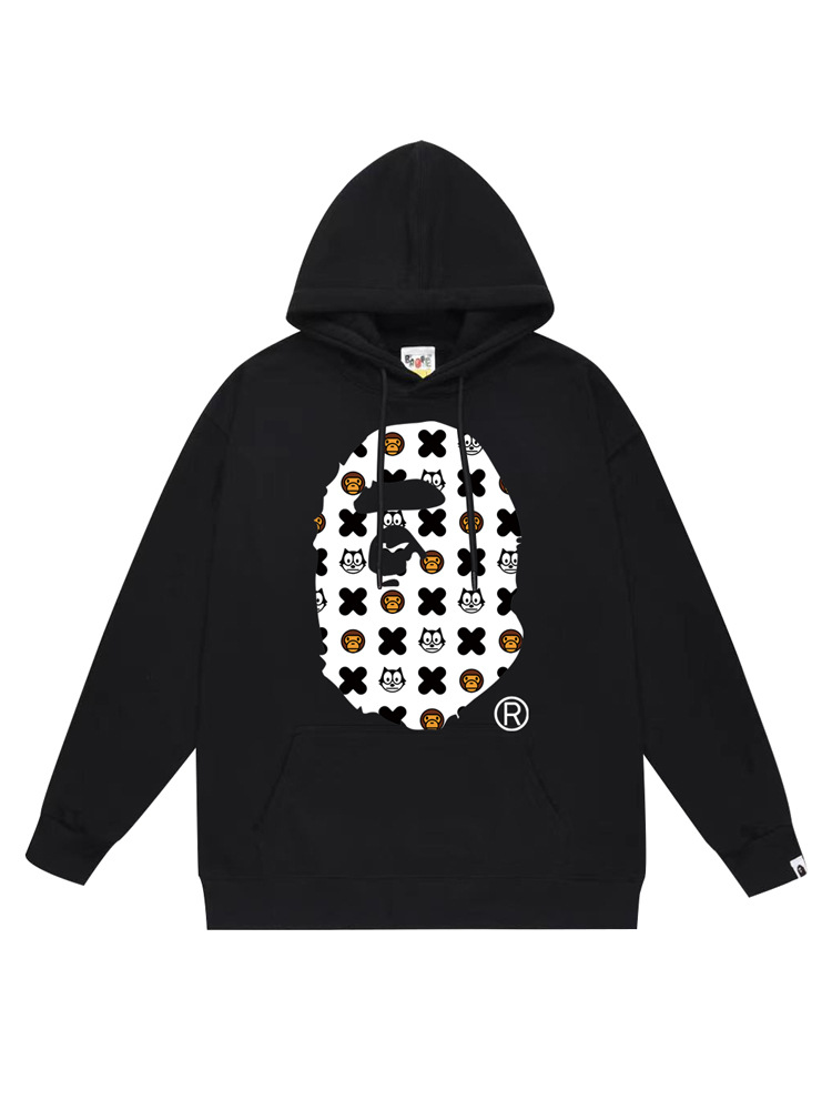 Cross-Border Wholesale Supply Export Trendy Brand Heavyweight Bape Ape Head Hooded Sweatshirt Shark Long-Sleeved Hoodie Jacket 8