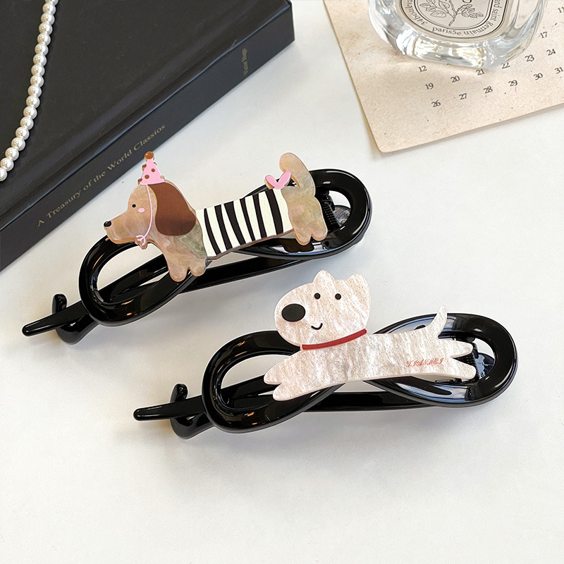 Cute Cat Retro Hairpin Hairpin for Women 2025 New Style Hairpin on the Back of the Head Elegant Twist Clip Headwear