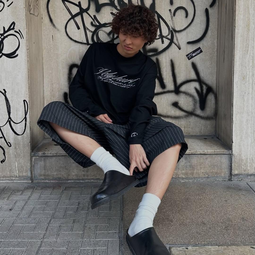 American Skims Long-Sleeved T-Shirt Wear European and American Cross-Border Retro Y2K Printed Top High Street Gothic Trendy Egg