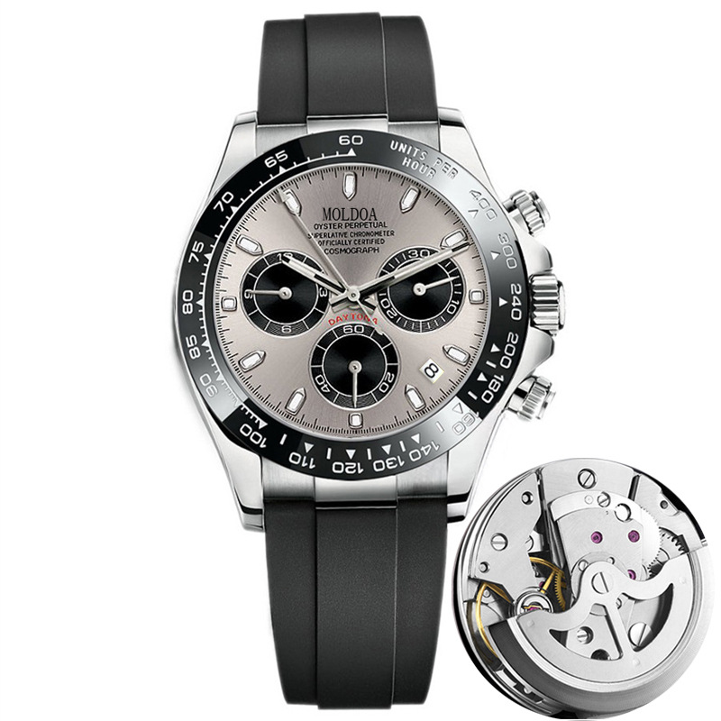 Foreign trade panda di fake mechanical watch men's watch calendar hollow waterproof luminous TikTok fast hand one-piece delivery