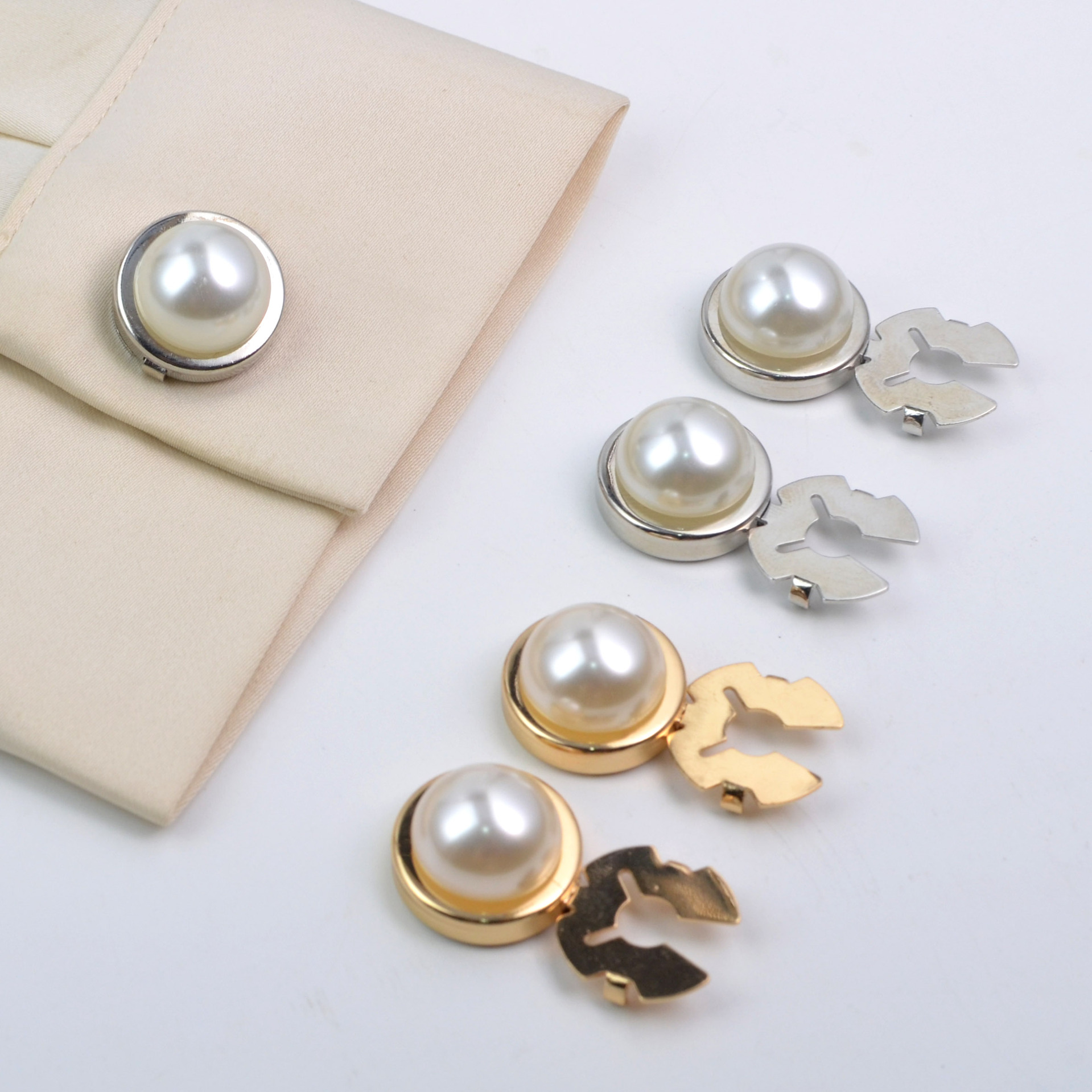 Button Cover Fashionable Metal Round Shirt Cufflink Button Cover Collar Button Rhinestone Button Cover