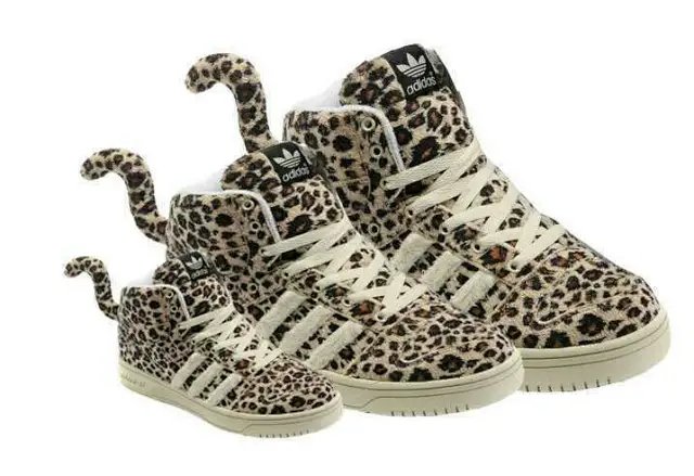 阿迪三叶草jeremy scott x adidas JS豹纹 男女情侣鞋豹子鞋 亲子鞋V24536 30-44 100