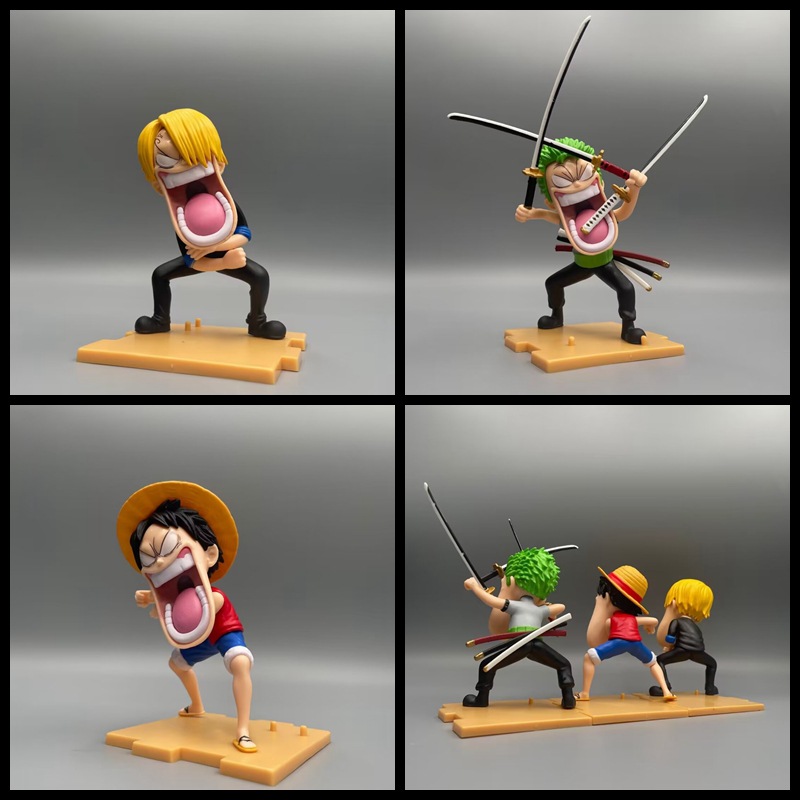 One Piece GK Hungry Trio Lufei Shanzhi Solon Pirate Straw Hat Three Main Force Boxed Hand-held