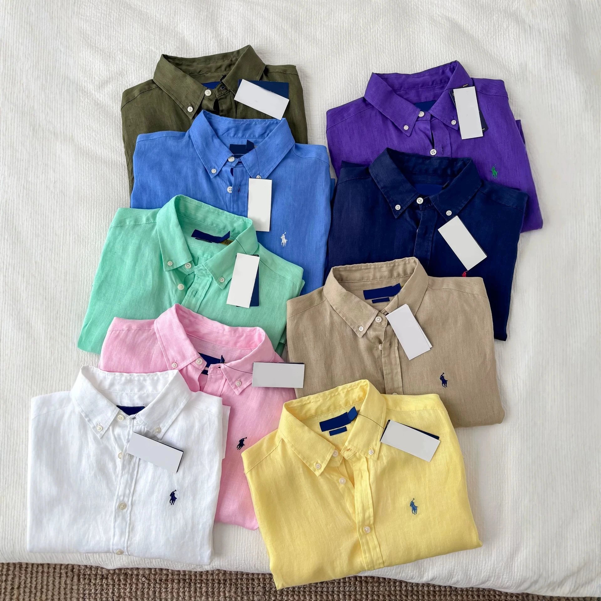 Summer Ceiling Grade 100 Linen Shirt Unisex Pony Sun Lining Foto QC de WEIDIAN na Qualit.ly