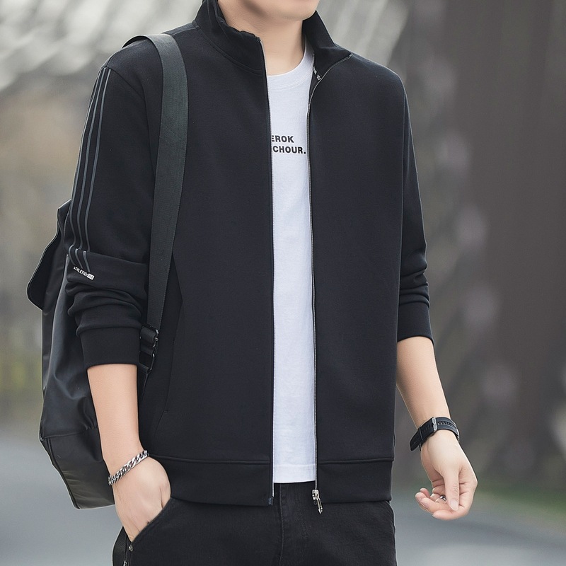 Men's Jacket 2026 Spring and Autumn New Style Men's Stand Collar Sweatshirt Spring Trendy Fashion Loose Jacket Casual Top