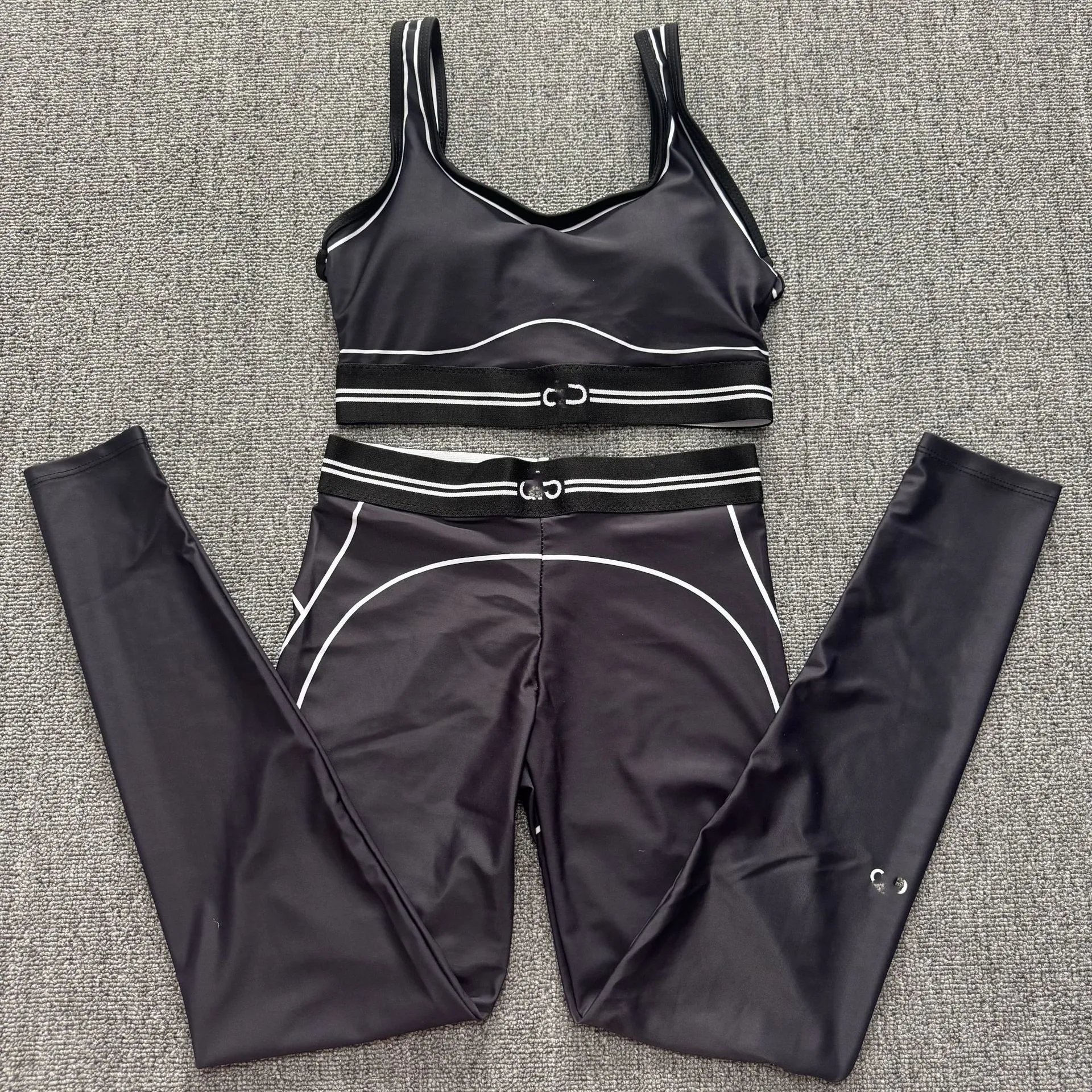 ao yoga suit women's suit high waist yoga pants sports vest fitness suit women's two-piece set