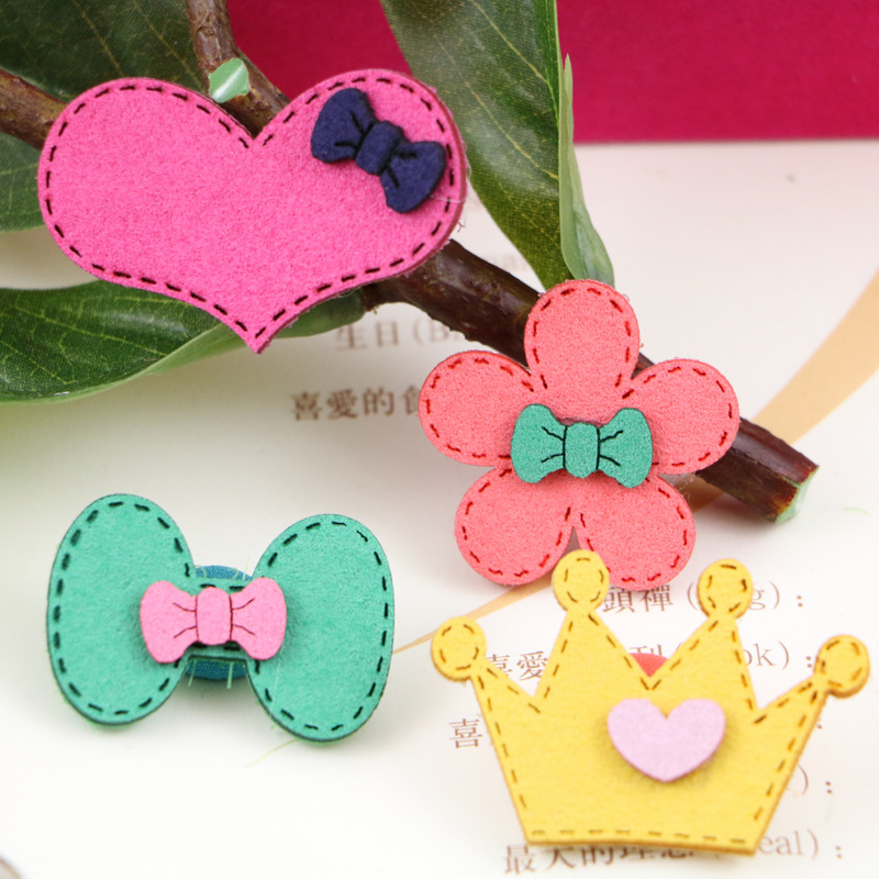 Korean-Style Children's Hair Accessories Wholesale Cartoon Bear Bangs Stickers Baby Magic Stickers Stray Hair Stickers Mickey Girls' Hair Accessories