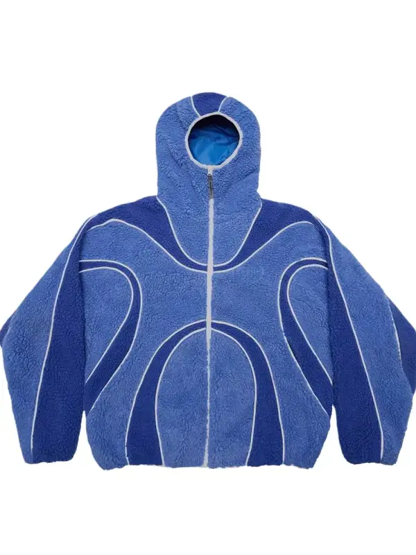 Color Block Hoodie with Loose Fit, Embroidered Patches