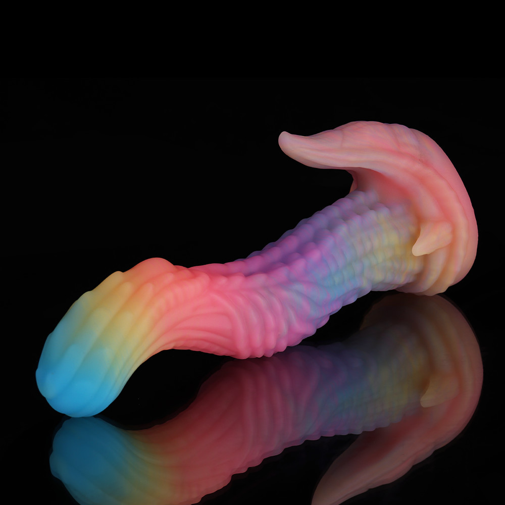 adult sex toys shaped dildo men's and women's rear anus plug soft masturbator color luminous soft sm