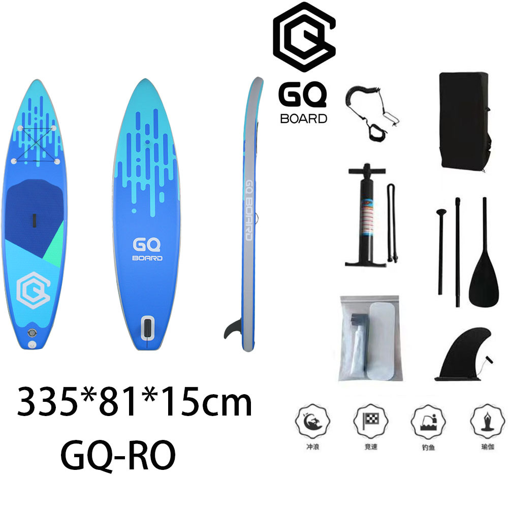 Gq-Rd Paddle Board for Beginners, Novice Standing Paddling, Sup Water Inflatable Surfing Leisure Raindrop 23
