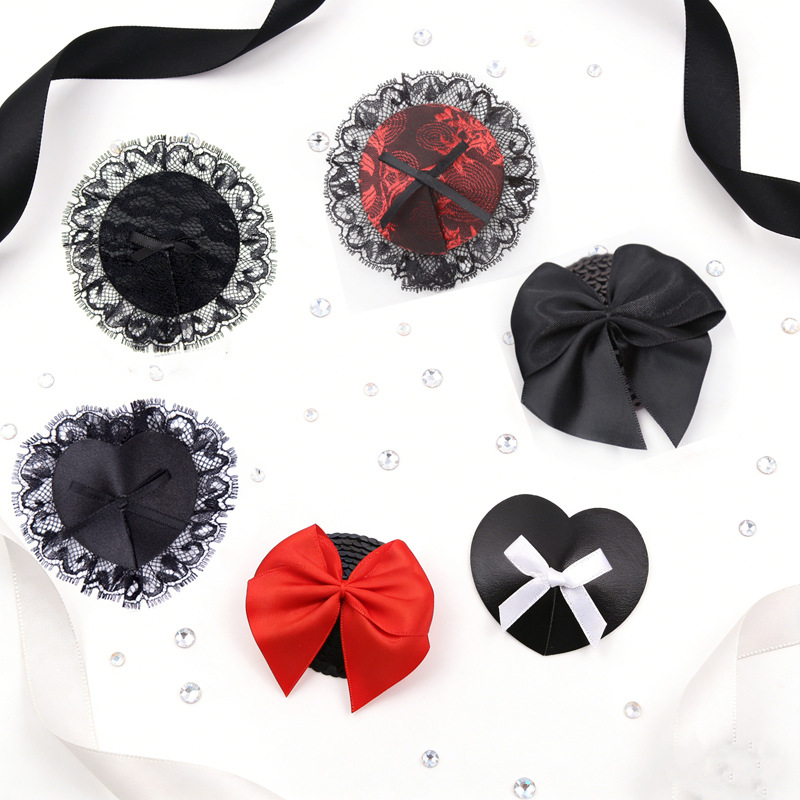 Lace Makes Love Nipple Patches, Black Breast Pumping Patch Accessories, Sexy Nipple Patches, Sexual Health Care Bows, Transvestite