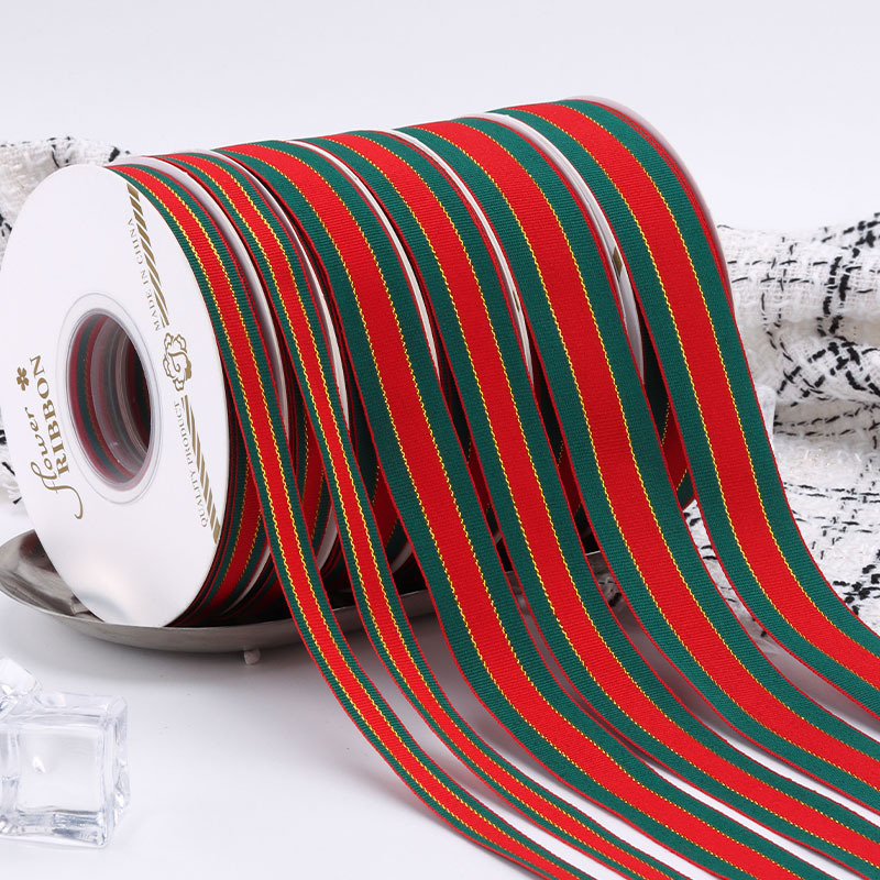 Christmas Gift Packaging Ribbon Bow DIY Gift Decoration Bronzing Ribbon Flower Packaging Ribbon Ribbon