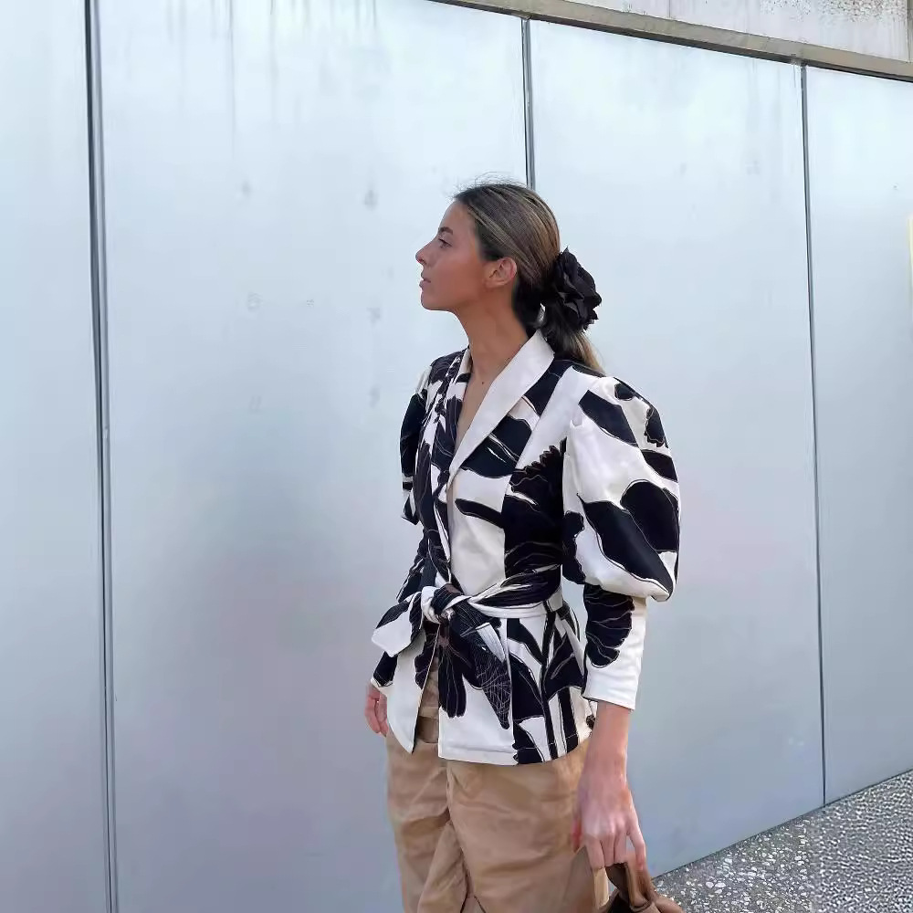 2024 Autumn European and American Foreign Trade New Style Green Fruit Collar Coat Women's Small Chanel Style Coat Pleated Women's Slim-Fit Women