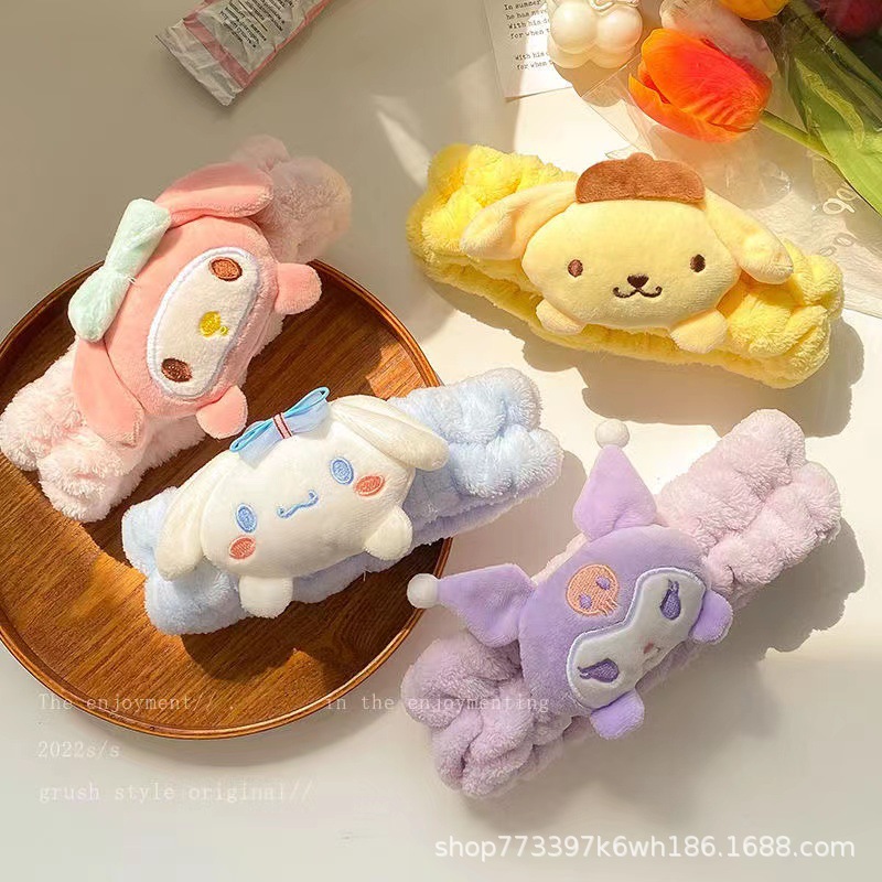 Kulomi Plush Hair Band Cartoon Cute Gui Dog Girl Heart Wash Face Wash Hair Band Headwear Women