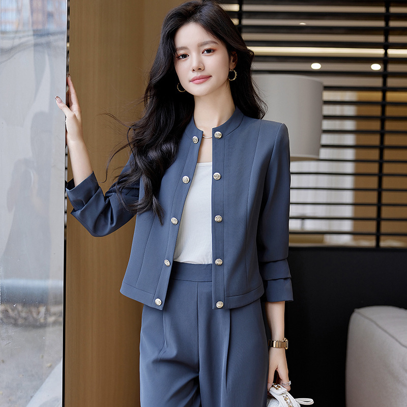 2024 Spring New Retro Style Jacket/Wide Leg Pants Two-Piece Set Korean Short suit Pants Advanced Goddess Style