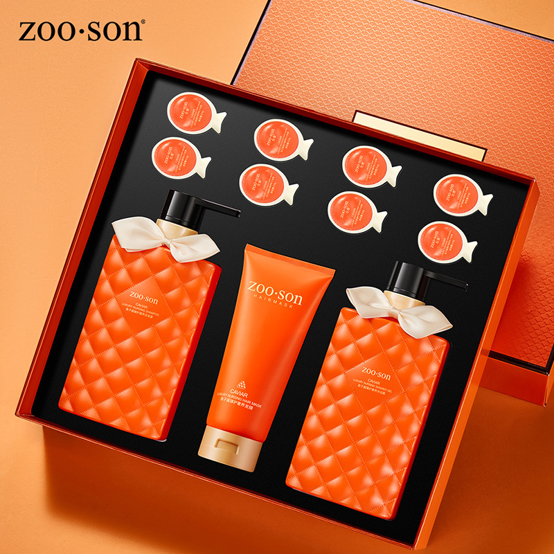 Zuoxiang Caviar Essence and Luxury Care Combination Soft Shampoo and Body Soap Moisturizing Hair Mask