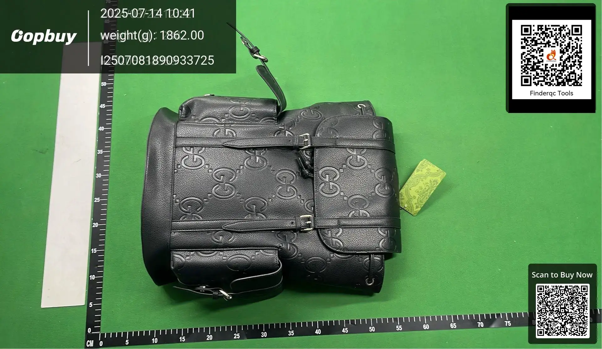 Gucci Embossed GG Backpack Black