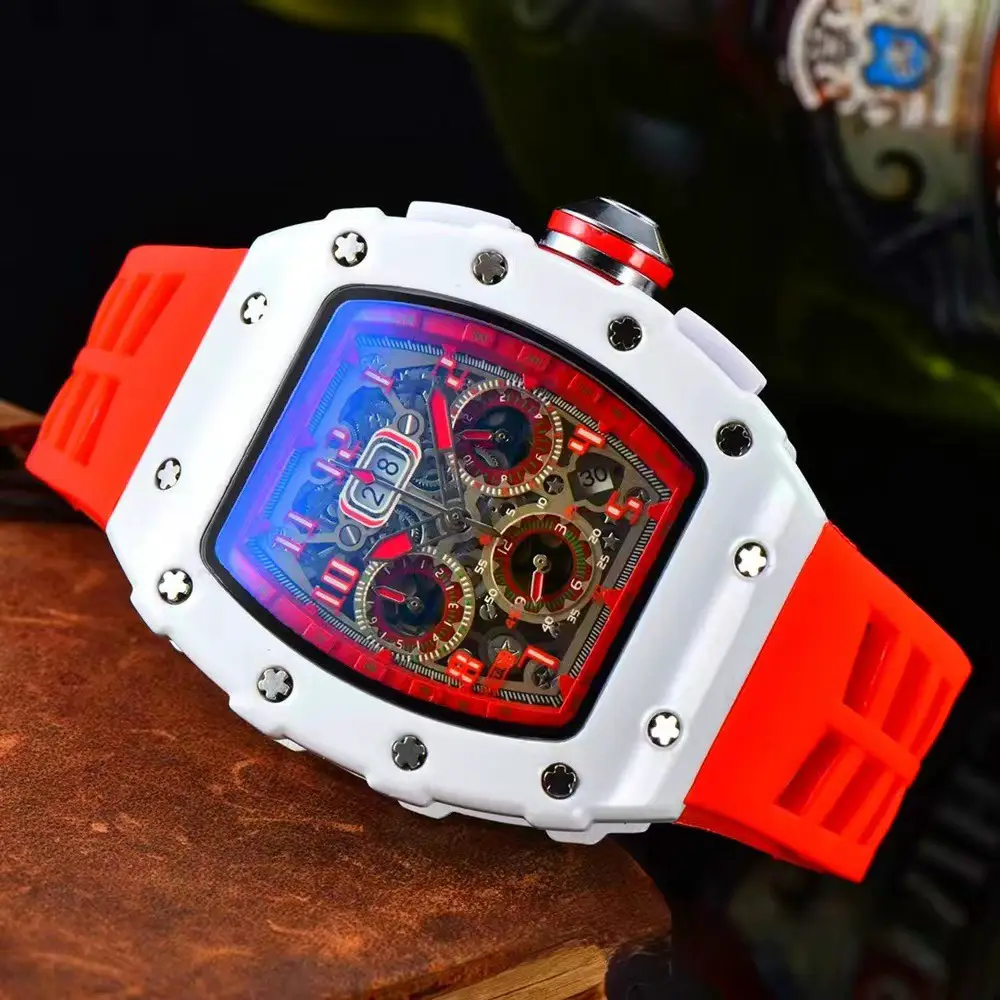 Factory Direct Supply Wine Barrel Ceramic White Oil Personality Fashion Multifunctional Quartz Men's Watch