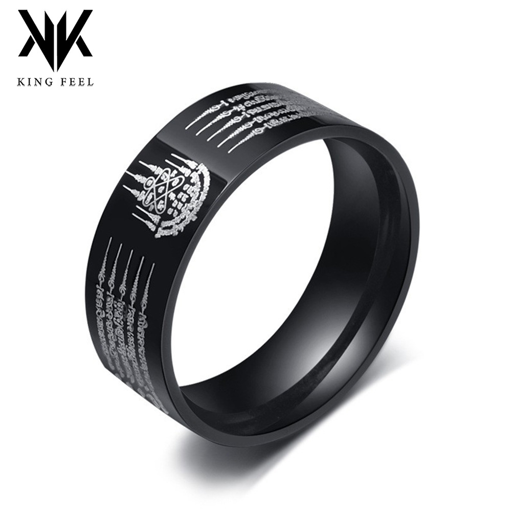 Cross-border e-commerce Thailand five scriptures titanium steel ring five diamond ring ring wrench finger jewelry in stock generation hair