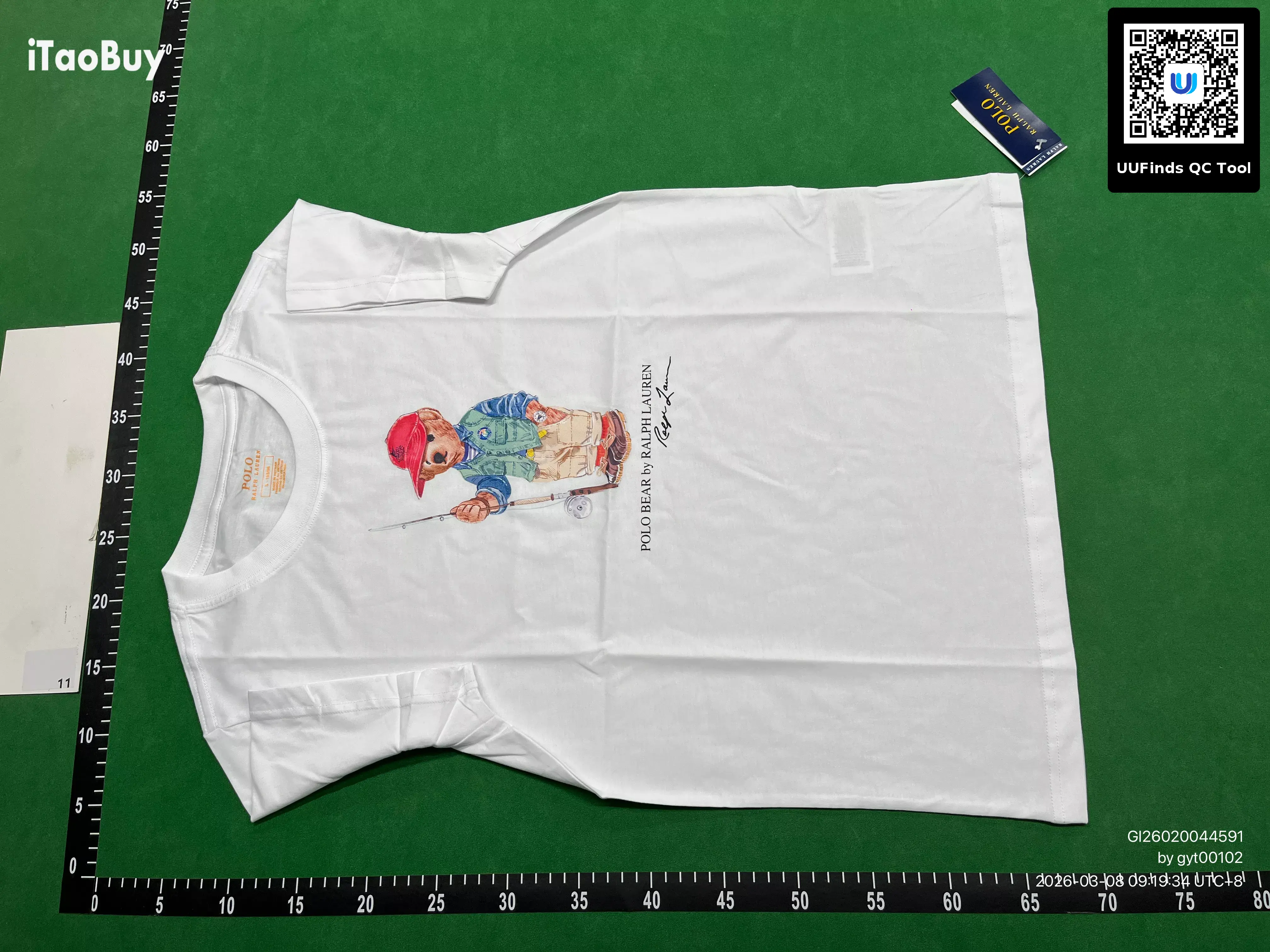 [DX19] bear couple short sleeve round neck slim cotton