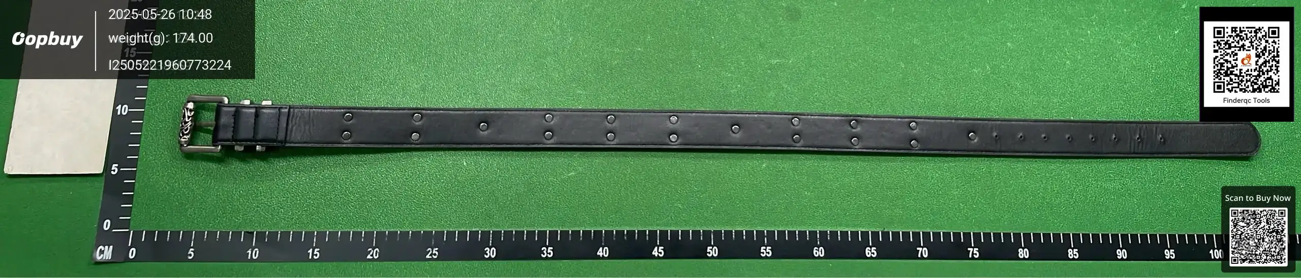 Chrome Hearts Black Leather Belt with Silver Buckle