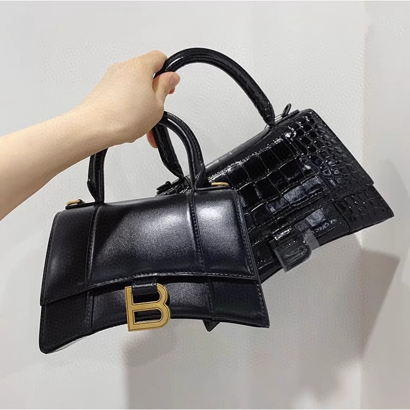 Cross-border Bag New Style Leather Bag High-end Cowhide Handbag Women's High-end Crocodile Hourglass Bag Crossbody Bag QC-foto från 1688 på Qualit.ly
