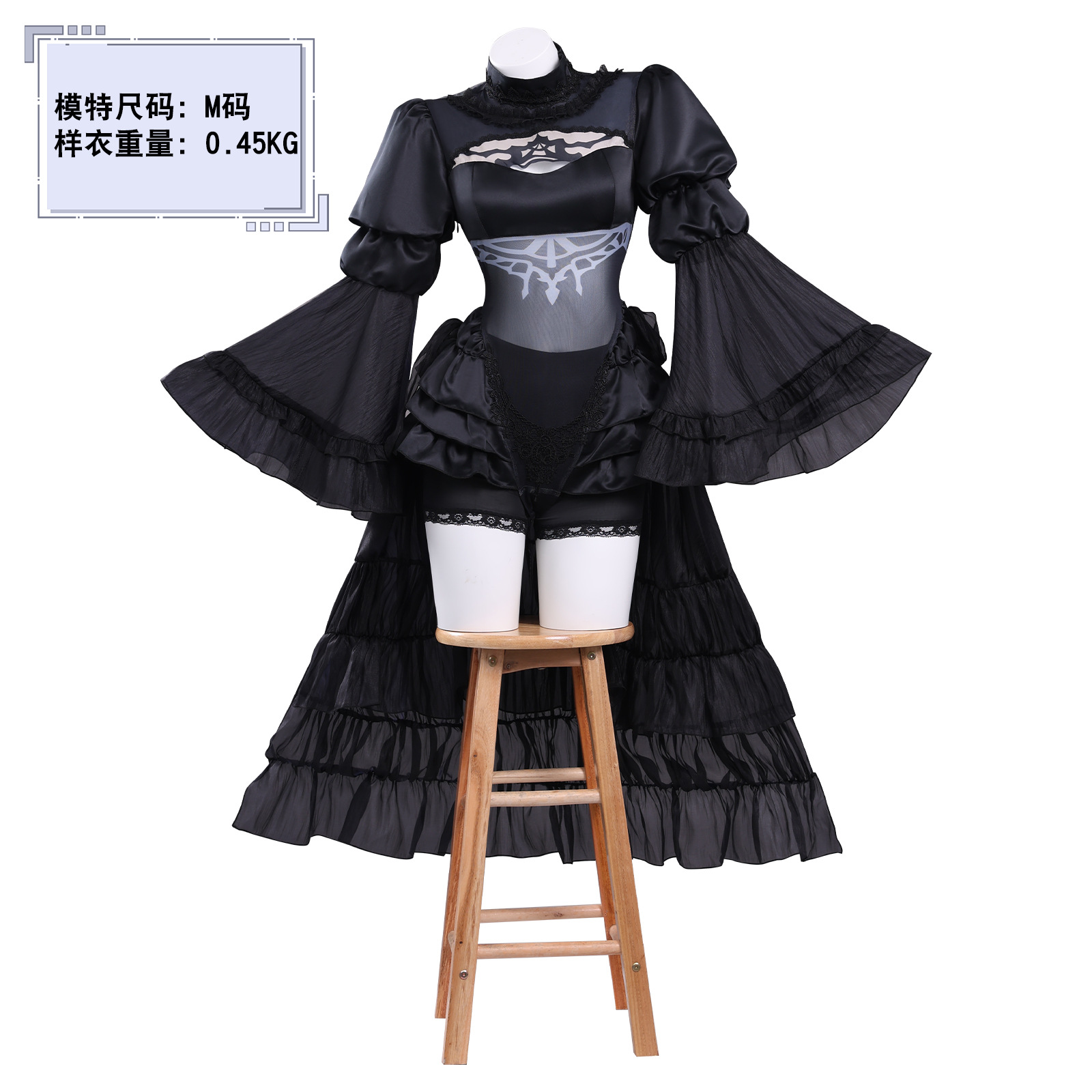 In-Stock Nier: Automata 2B Black Wedding Dress Cosplay Figure, 2B Bride Model, Anime Game Cosplay