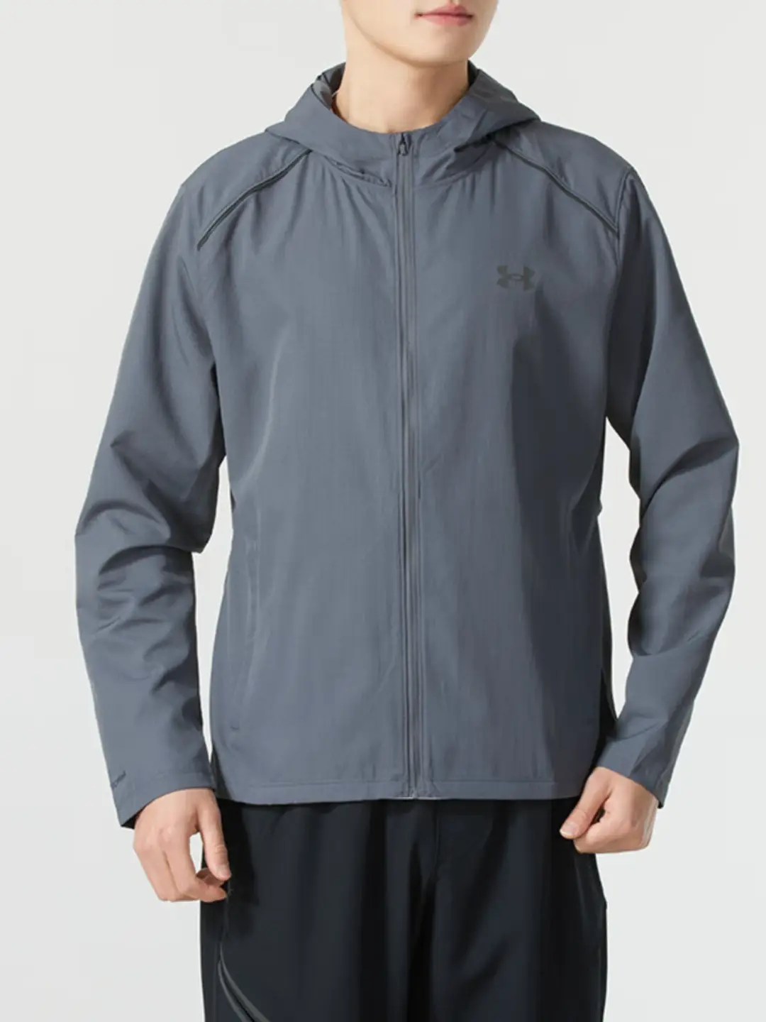 Under Armor Men's 25 Spring New arrival Outdoor Sportswear Trendy Woven Quick-Drying Hooded jacket Outwear 1376795