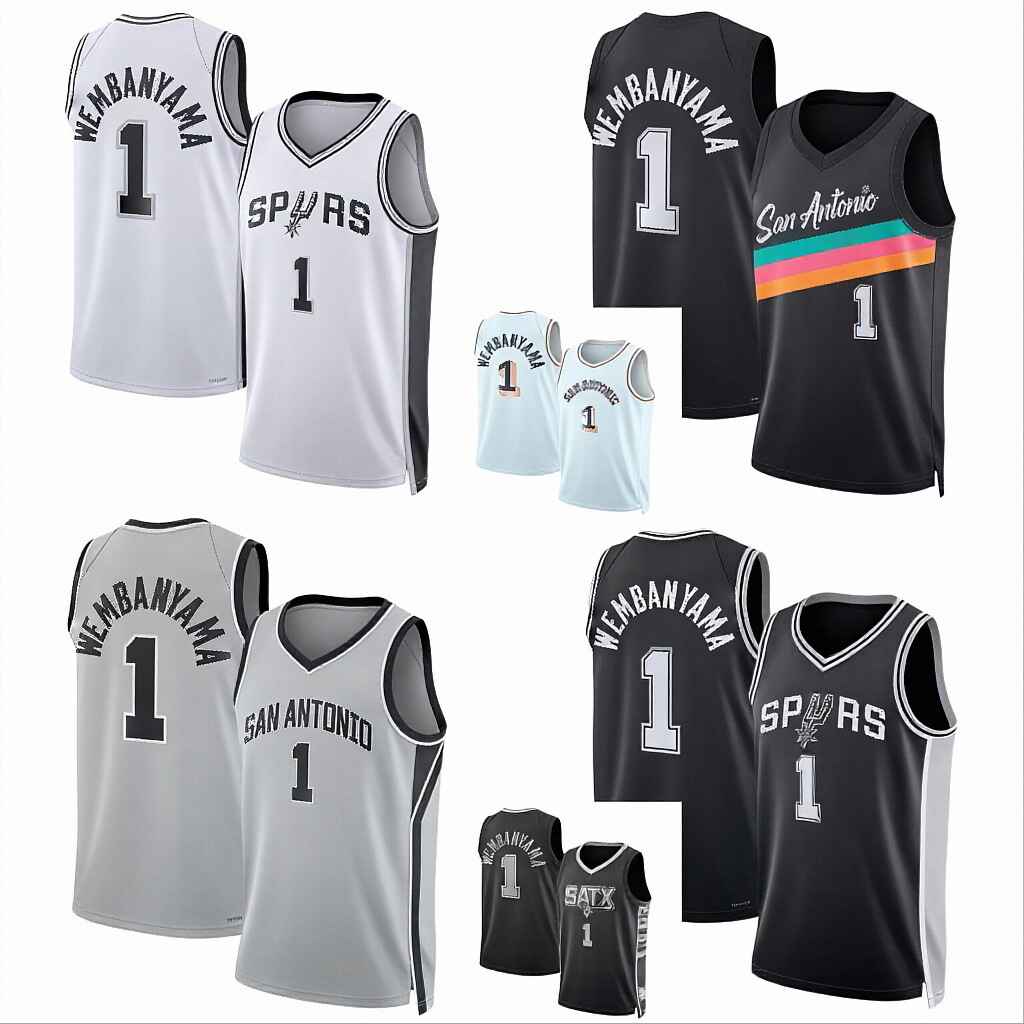 Basketball Jersey Spurs 1 Wembanyama Cross-Border Dropshipping Foto QC da 1688 su Qualit.ly