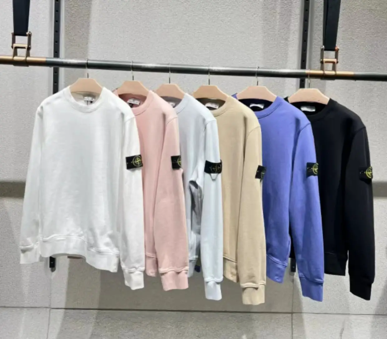 Stone Pour Solid Color Hoodless Sweater