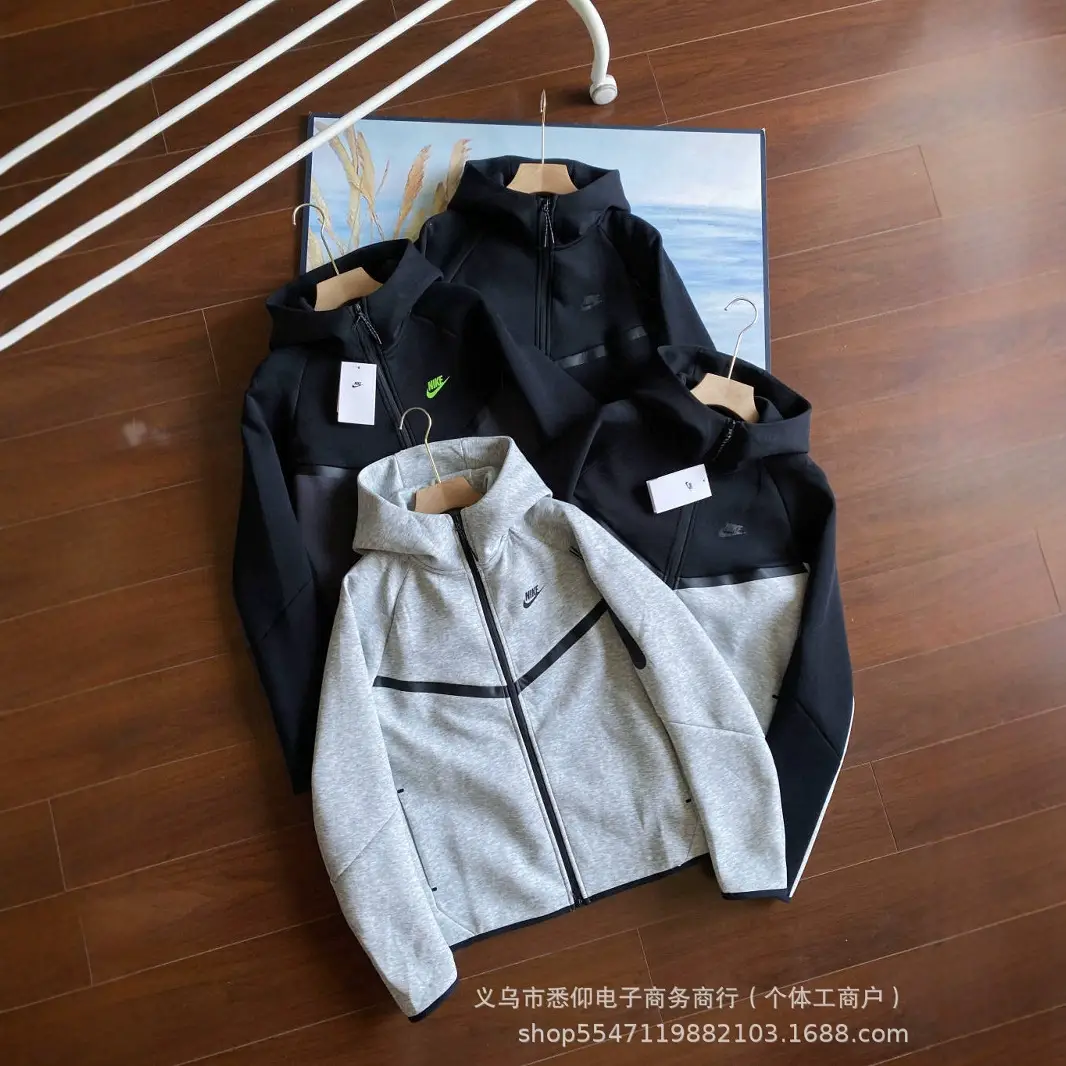 High-quality overseas burst men's small hook windwalker series splicing jacket casual pants sports suit