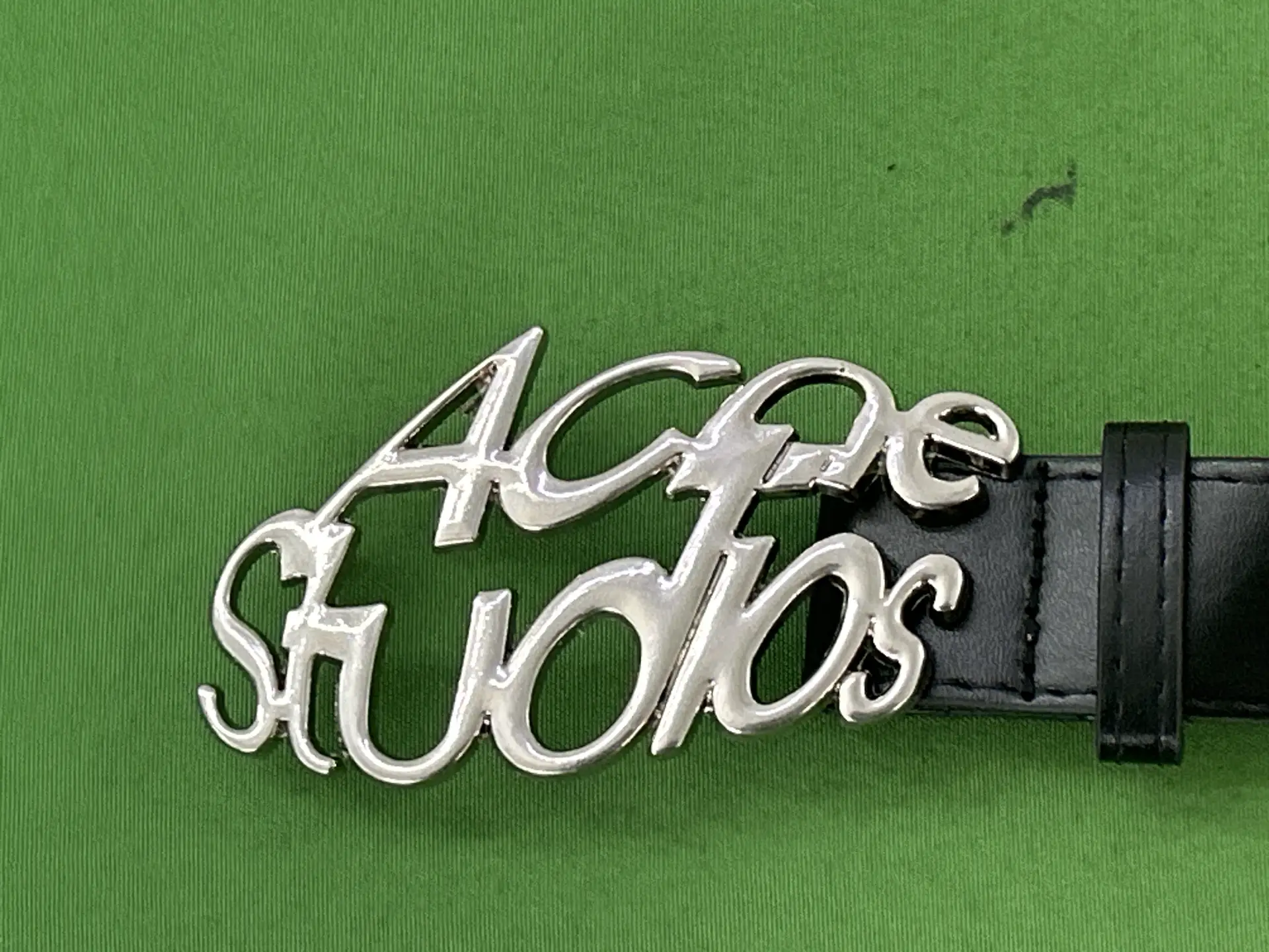 Acne Studios Silver Logo Belt