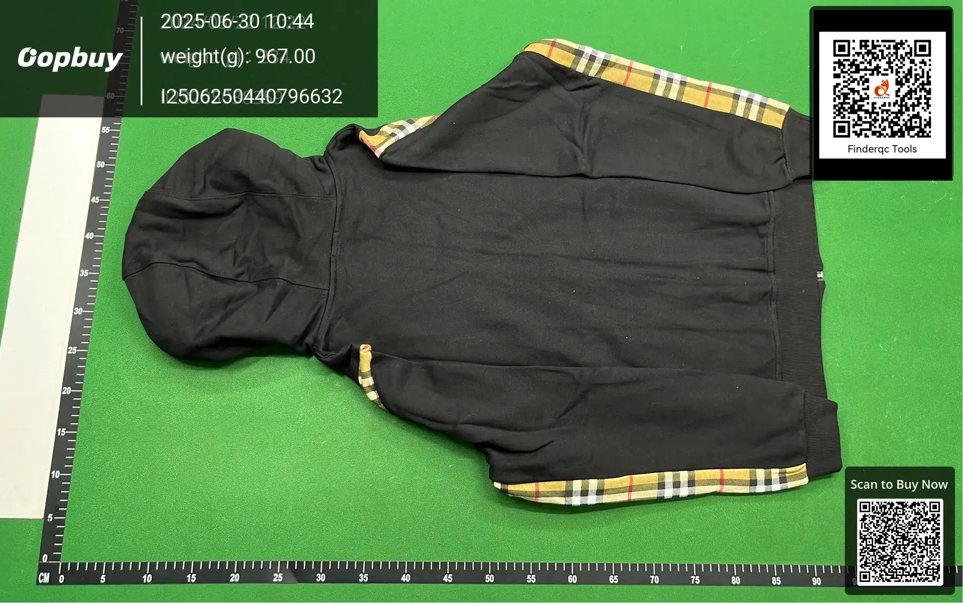 Burberry Check Trim Hoodie