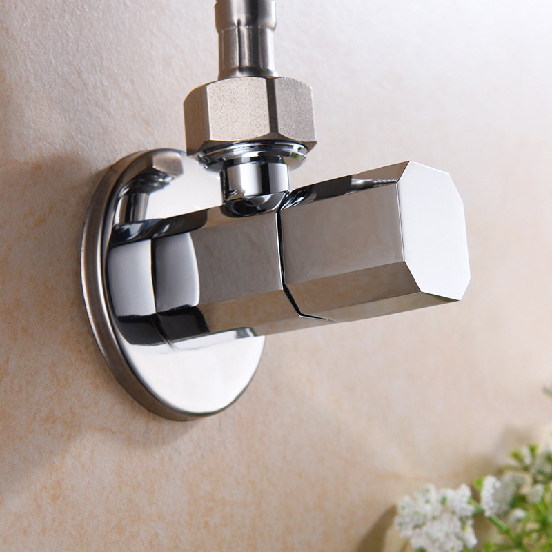 Copper triangle valve eight-shaped valve household 4 points toilet water heater cold and hot water inlet switch water stop valve manufacturers wholesale