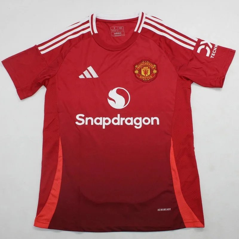 ad 24-25赛季曼联球衣 短袖足球服 芒特 拉什福德 费尔南德斯 卡塞米罗 红魔 Manchester United FC主场红
