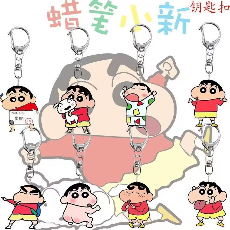 Acrylic Crayon Cartoon Xiaoxin Animation Transparent Promotion Small Gift Keychain Decoration School Bag Pendant