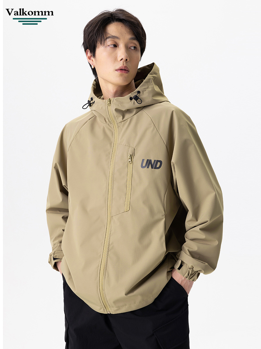 Laik Men's Work Jacket Men's High-End 2025 Autum New Printed American Casual Hooded Men's Jacket