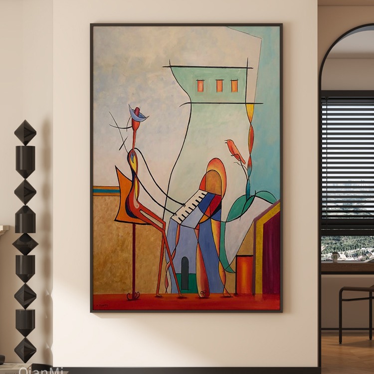 Picasso Niche Art Decorative Painting Customized Living Room Entrance Background Wall Hanging Painting Light Luxury Bedroom Bedside Restaurant Painting
